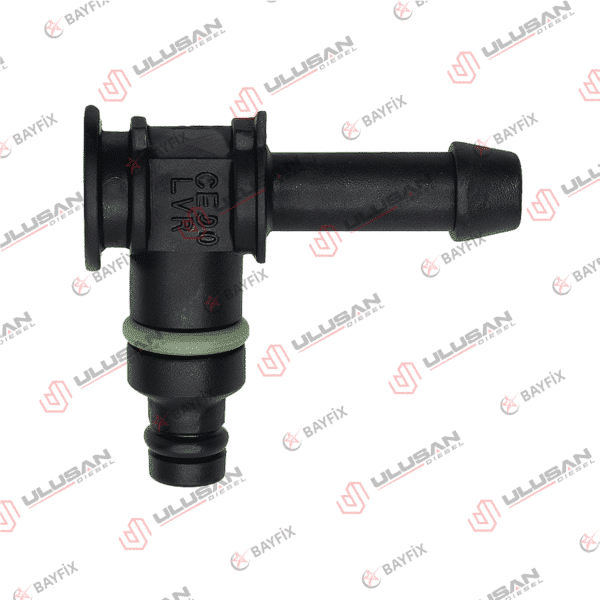 Пластиковый обратный фитинг форсунки Opel 1.7 (L-образный)